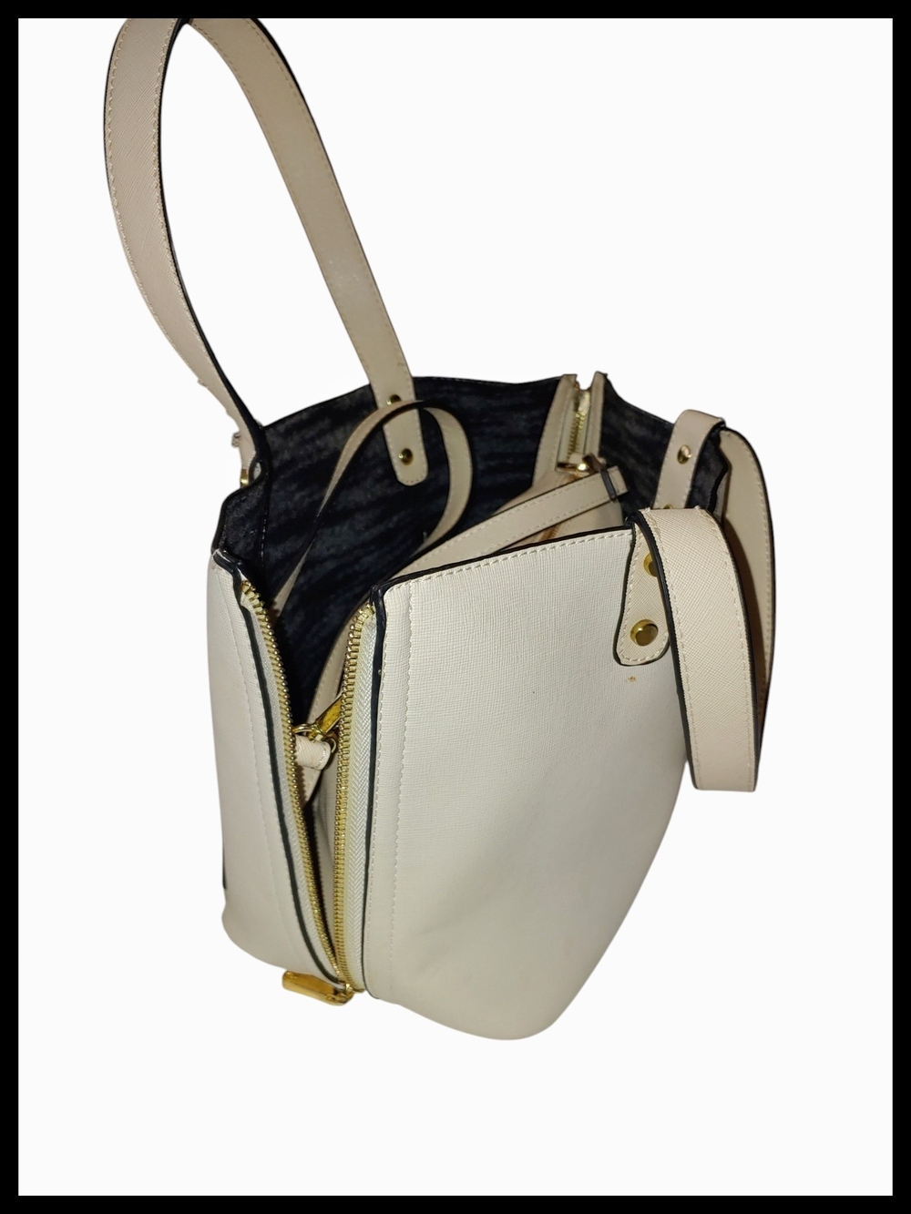 Cream Two-Piece Women's Tote & Purse Set - Picture 9 of 10